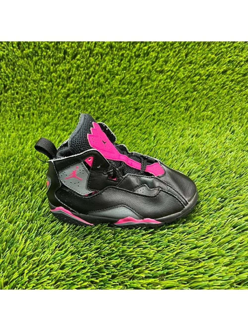 Nike Air Jordan True Flight Girls Size 9C Pink BlackAthletic Basketball Sneakers